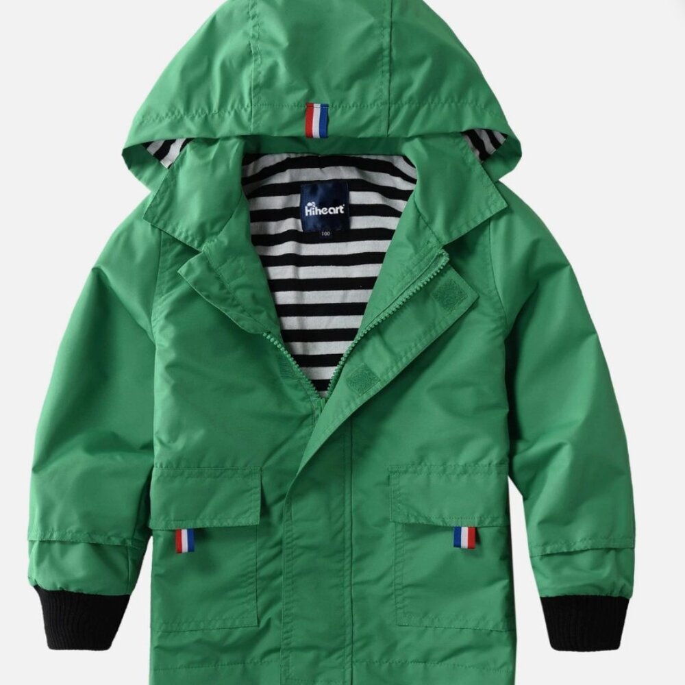 New Hiheart - Kids Green Lightweight Hooded Jacket – Size 4/5 (120)
